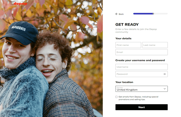 How to Sign-up on Depop